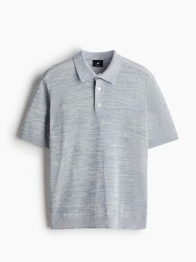 H&M Regular Fit Fine-Knit Polo Shirt